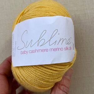 Sublime Baby Cashmere Merino Silk Dk Yarn 1 Ball Yellow 559 Rubber Duckie Italy